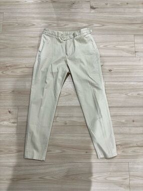 Men's Cream Tapered Chinos